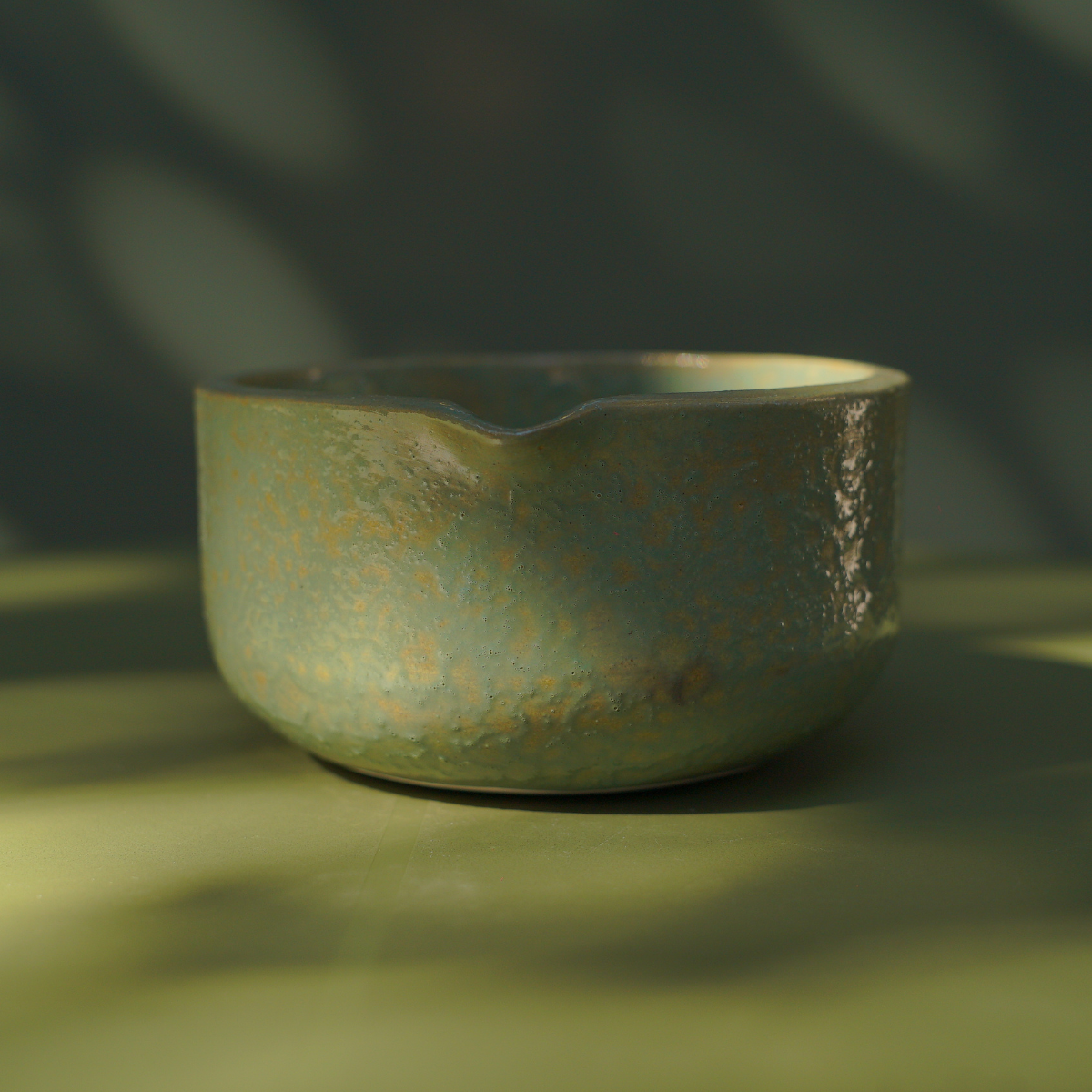 Chawan / Cuenco Marrón Verde Para Matcha