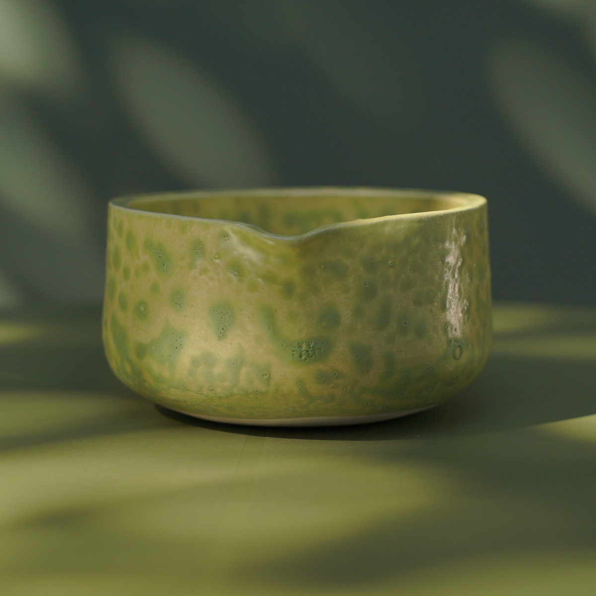 Chawan / Cuenco Salpicadura Verde Para Matcha