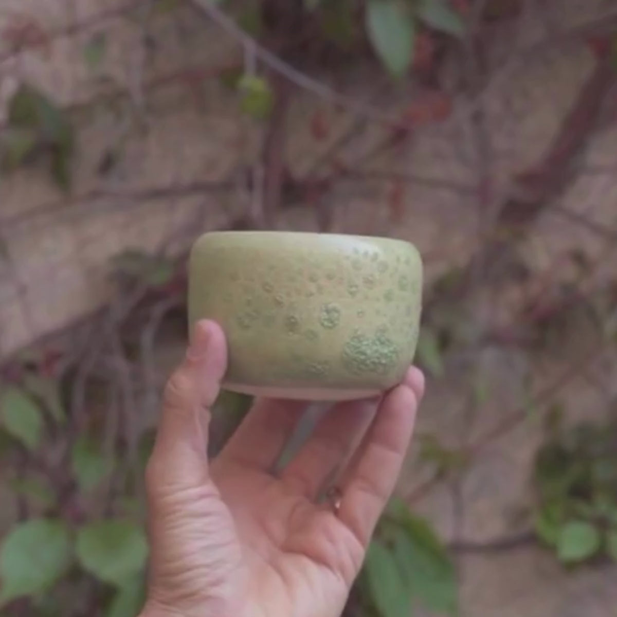 Taza Salpicadura Verde Para Matcha