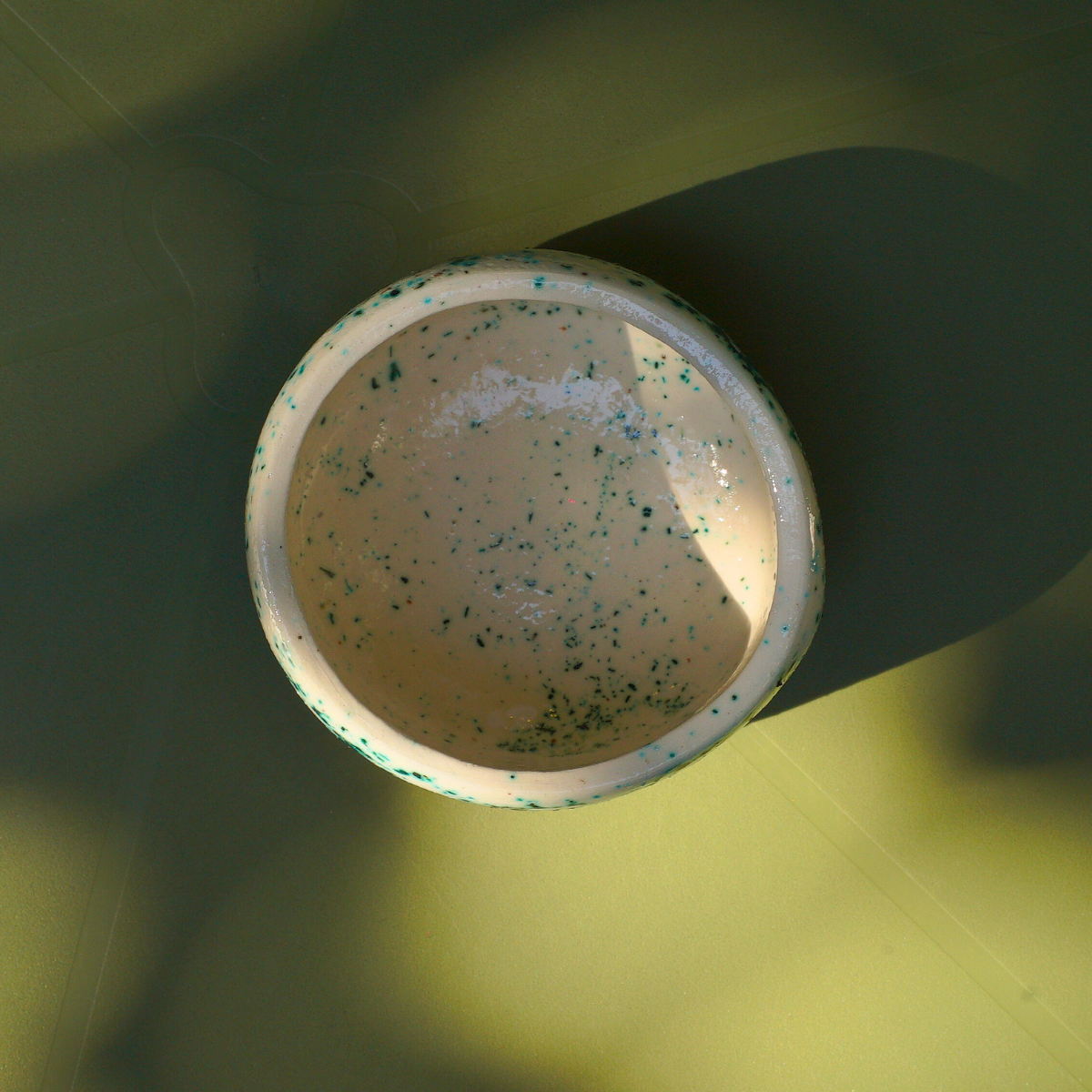 Taza Blanco, Verde Y Manchado Para Matcha