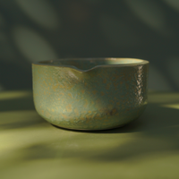 Chawan / Cuenco Marrón Verde Para Matcha