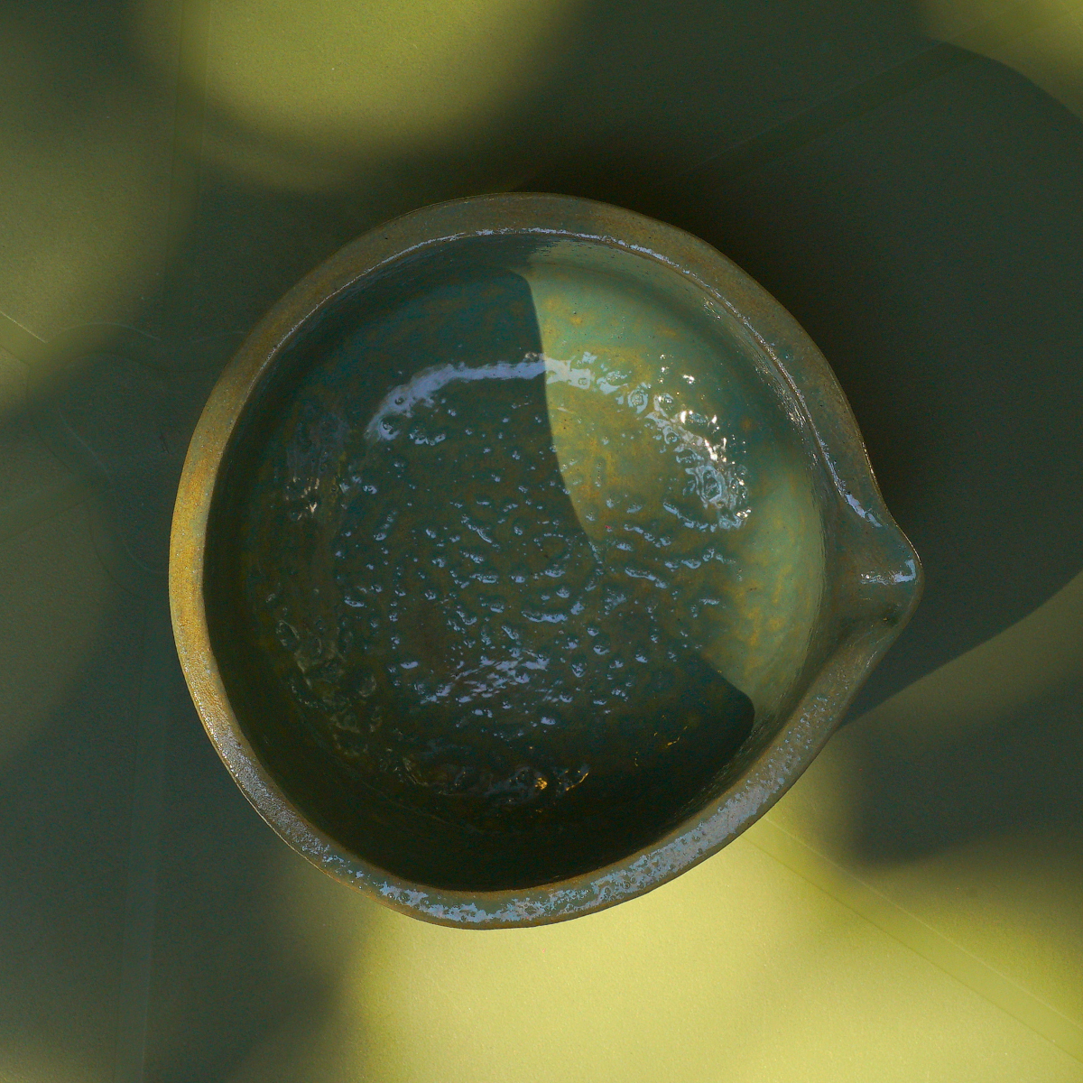 Chawan / Cuenco Marrón Verde Para Matcha