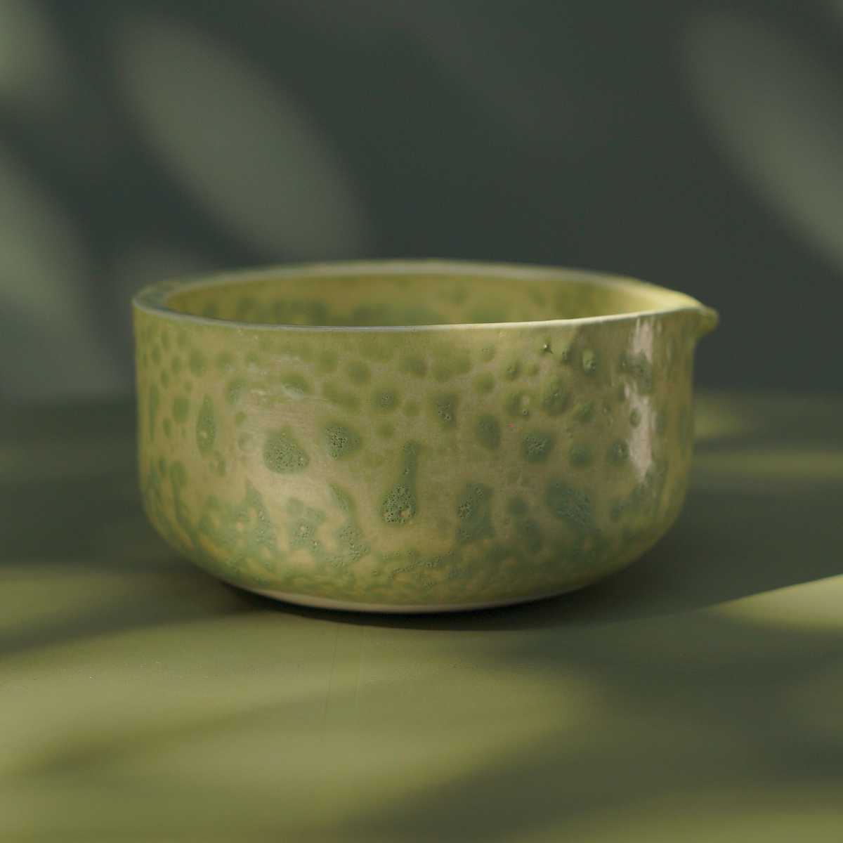 Chawan / Cuenco Salpicadura Verde Para Matcha
