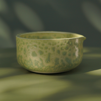 Chawan / Cuenco Salpicadura Verde Para Matcha